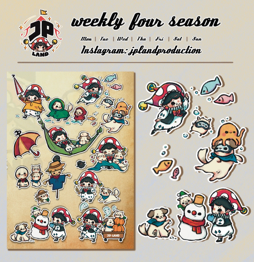 Weekly Four Seasons Series Stickers-Type A