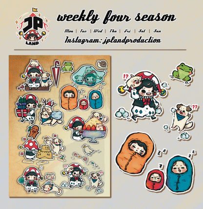 Weekly Four Seasons Series Stickers-Type C
